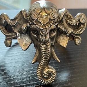 Ganesh Silver Tone Cuff